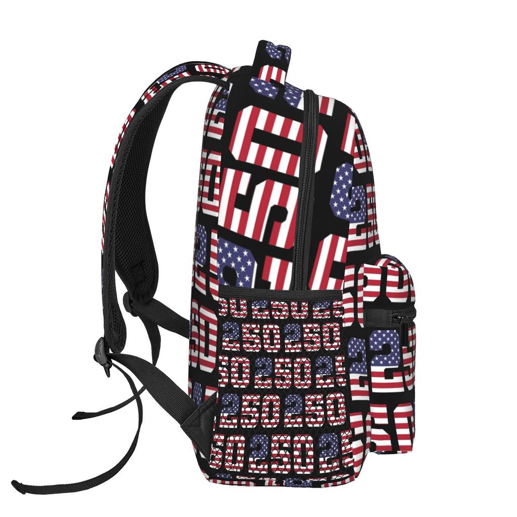 USA 250. Jubiläum 1776-2026 Amerikanische Flagge Rucksack Schüler Jungen Mädchen Schultasche Kinder Schultasche Umhängetasche für Männer Frauen