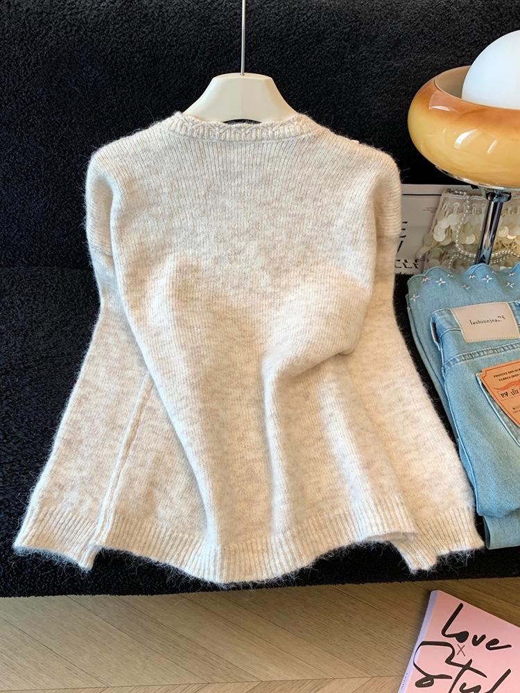 Women's 3D Flower Knit Cardigan - Soft, Versatile, Hollow Out Sweater for Autumn/Winter 2026