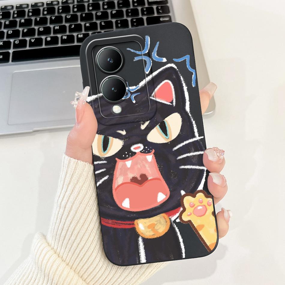 For Vivo Y17s Case VivoY17s Y 17S 4G 2024 Cute Panda Rabbit Cartoon Soft Silicone Shockproof Phone Cases