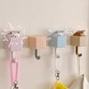 Cartoon Cat Hook Self Adhesive Dormitory Bedroom Door Hangers Hooks Key Umbrella Towel Cap Coat Rack Wall Animal Decoration Rack