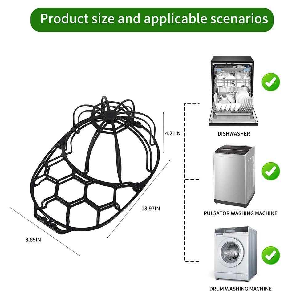 Baseballkappenwascher Kappenwaschkäfig Halter Rahmen Geschirrspüler Waschen Kappenständer für Waschmaschine