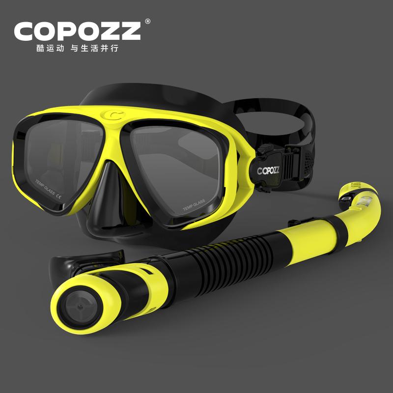 

COPOZZ Professional Diving Scuba Mask No Fogging Snorkeling Scuba Dive Glasses Seal Diving Tempered Glass Mask Goggles Men Women