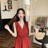 Stylish French Chic Twisted Sleeveless Tank Top – New Summer Arrival, Slim-Fit & Flattering Vacation Wear