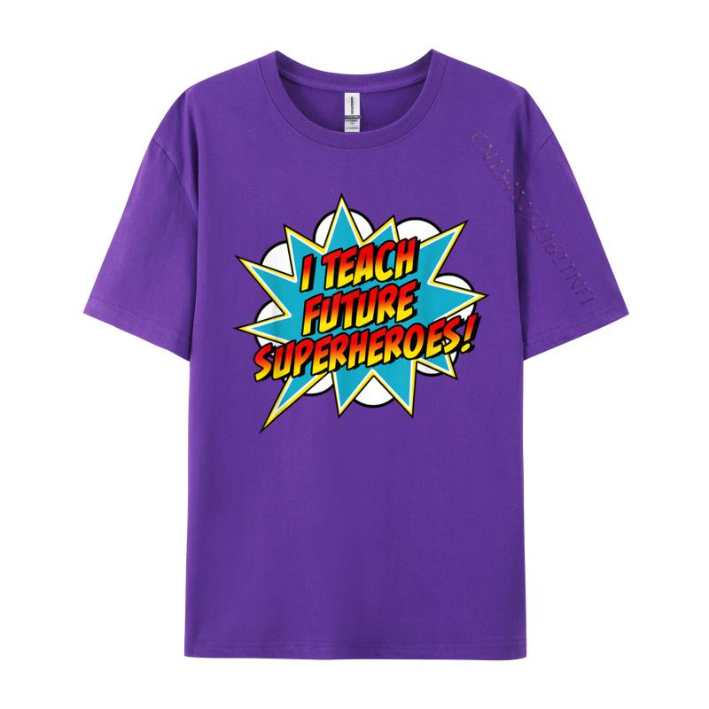 Uczę Superbohaterów Retro Komiks Super Nauczyciel Bluzki Koszulka Casual T-Shirty Najnowsza Koszulka Bawełniana z Okrągłym Dekoltem T-Shirt dla Dorosłych