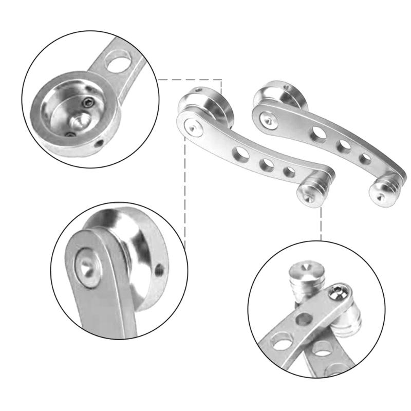 Billet Aluminum Silvery Auto Car Glass Window Winder Riser Handles Crank Knob Universal Billet Aluminum Window Crank Kit