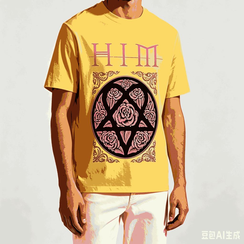 Him Band Pro Fan Dárek Tričko Unisex Unisex Harajuku Oversized Unisex Krátký Rukáv Streetwear Vysoká Kvalita Pár Komfortní Měkký