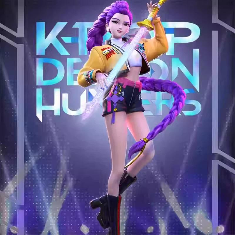 Fashnics 22Cm K-Pop Huntr/X Demon Hunters Rumi Movie Character Trendy Toys Cute Action Figures Model Kit Desktop Ornaments Surprise Gifts