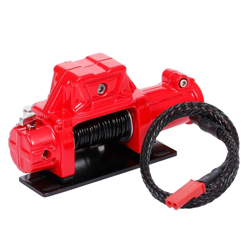 Metal Steel Wire Automatic Simulated Winch, RC Crawler Winch, Metal Winch Capstan for RC Crawler Car 1/10 TRX4 D90 SCX10