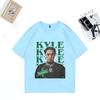 Ankunft Kyle Alessandro bedruckte T-Shirts Unisex DAMEN Heiß Leichter Eurovision Hip Hop Tops Baumwolle Kurzarm Oversized Streetwear