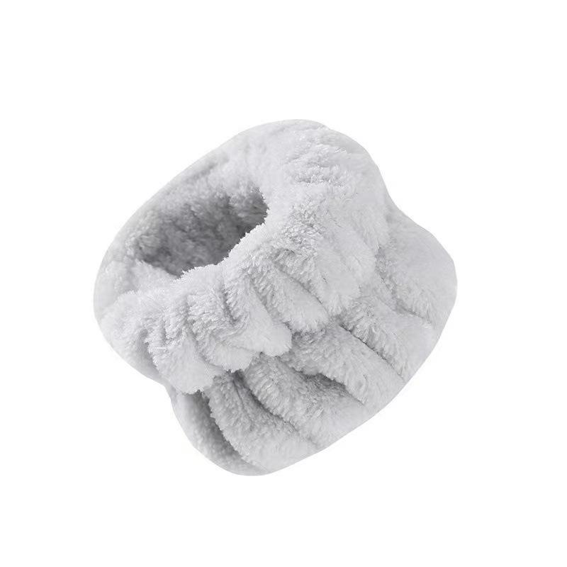 Plush Flannel Absorbent Wristbands & Splash-Proof Headband Set