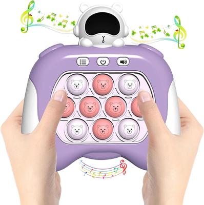 Fast Push Game, Pop Fidget Light Up It Pocket Game for Kids Ages 3-12, Handheld Sensory Game Toy with 4 Modes Party Quick Push Game Fidget Toys