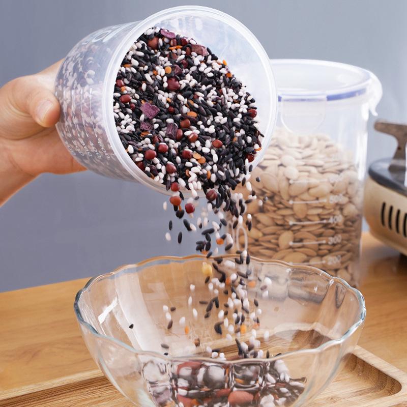 Cross-border Transparent Plastic Fresh-keeping Sealed Tank Food Storage Tank Kitchen Grain Storage Box Lidded Storage Tank