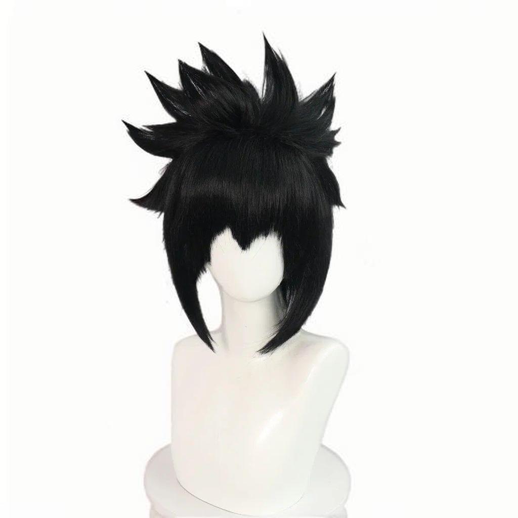 Cosplay Short Black Heat Cosplay Cultural School Anime Stage Travel Photo Wig Men's Wig, Wig, Hair, Resistant, Prop, Festival, Festival, Wig,