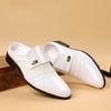 Men Shoes Fashion Baotou Half Slippers High-end Business Dress Leather Shoe Pointe Half Slippers Brock Slipper Moccasins Loafers
