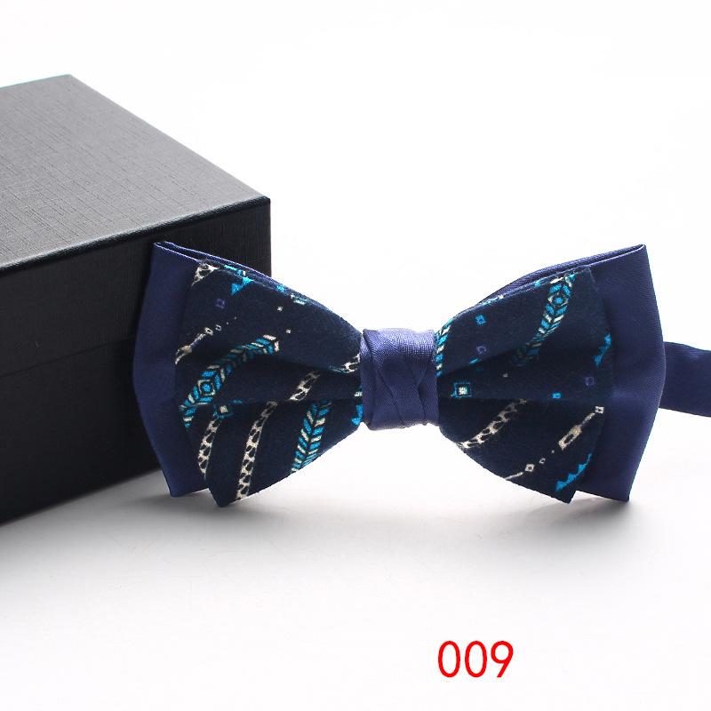 Shuangpin Men'S Bow Tie Business Trend Color Weaving Jacquard Suit Accessories Retro Bow Tie