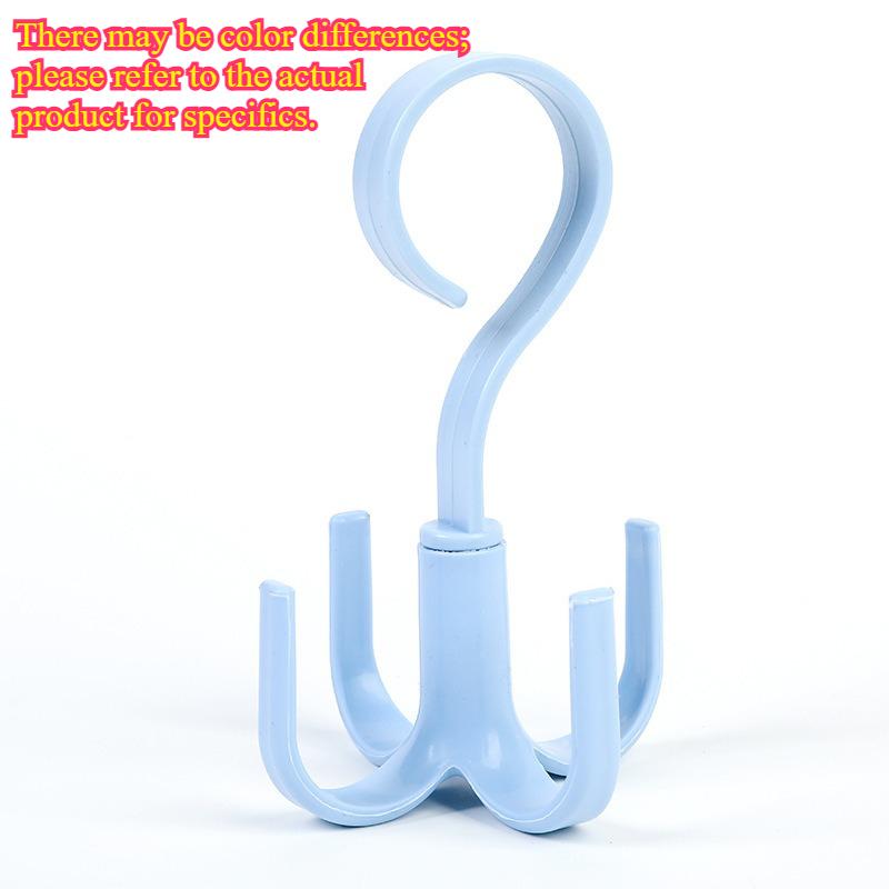 360-degree Rotating Hook, Four-claw Multi-functional Wardrobe Bag Hook, Four-claw Tie Hook, Belt Storage Hanger