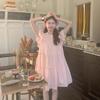 French Flying Sleeves, Sweet Temperament and Thin Women's Summer New Internet Celebrity Round Neck Age-reducing Short Dress