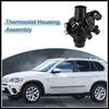 Thermostat Housing Assembly Replacement for BMW 135i 2011-2013, No.11537601158 Plastic Metal Black 1 Pc