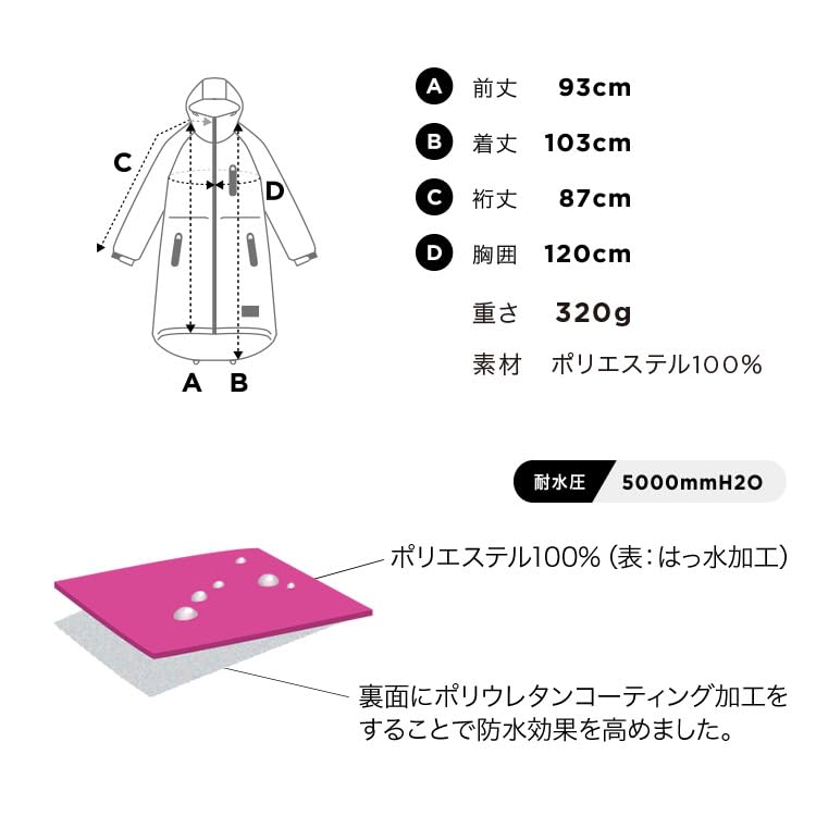 KiU Lightweight Raincoat with Storage Easy to and and Unisex [2024] Bag, Carry, Water-Repellent Waterproof, Simple, Cute, Stylish, Raincoat, Zip-Up