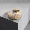 Trendy Geometric Zircon Diamond Pinky Ring In European & American Designer Style