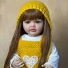 BZDOLL 55 CM celosilikonové tělo znovuzrozené miminko krásná holčička panenka realistická princezna batole Bebe