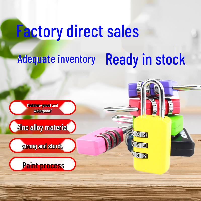 Colorful Alloy Digital Combination Padlock - Anti-Theft Safety Lock for Stationery and Luggage