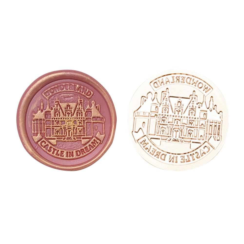 Retro Wax Seal Stamp Grass Chinese Ancient Architecture Series Sealing Wax Stamp Head for Invitation Seal Stamp DIY Craft