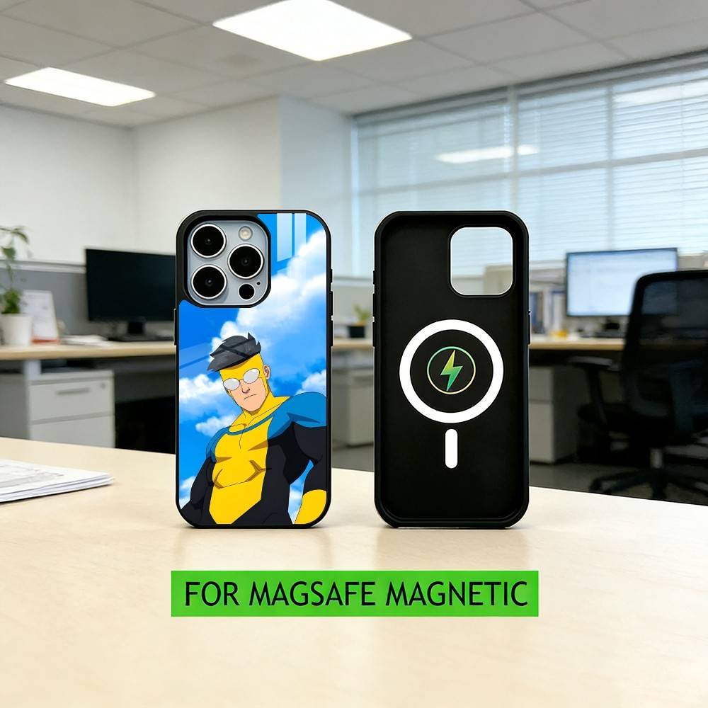 

Мультяшний чохол I-Invincible для iPhone17,16,15,14,13,12,11 Plus,Pro Магнітний з Magsafe Бездротова зарядка iPhone16PROMAX