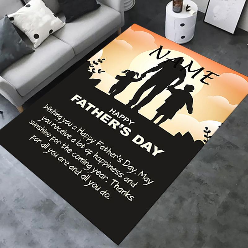 Father, Sunset Office Carpet Soft Polyester Entrance Carpet Washable Non Slip Machine Washable Indoo
