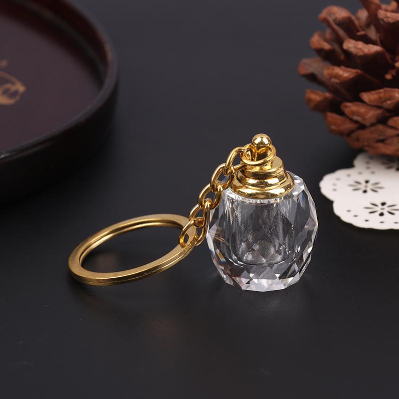 Elegante Mini Glazen Parfumflesje Sleutelhanger Draagbaar Navulbaar Glazen Flesje Met Dop Sleutelhanger Ideaal Cadeau Voor Vriendin, Verjaardag