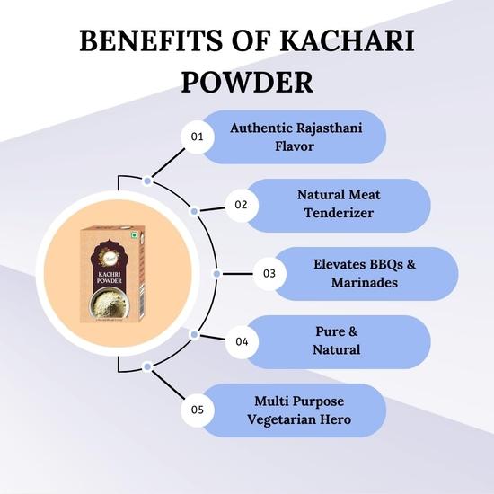 Chounk Kachari Powder, 200 Gram (100g X Pack of 2) | White Kaachri Powder | Meat Tenderizer | Dried Kachri | For Cooking | Meat Rub | BBQ Rub