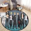 Anime Tokyo Revengers Kulatý koberec kreslený prostor Koberec do obývacího pokoje Kuchyně Jídelna Dětské koberce Podložka na jógu