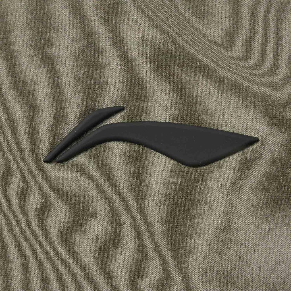 Li Ning Fitness Series Solid Color Mid Waist Drawstring Quick Dry Straight Leg Sports Shorts Men Shorts Tea-Green AKSV111-5