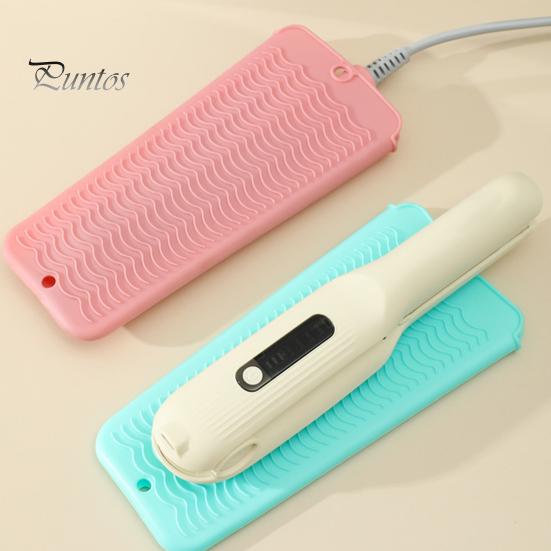 Heat Resistant Silicone Tray Pouch for Hair Tools, Non-Slip Curling Iron Holder Straightener Holder, Portable Travel Tool Storage Bag Case