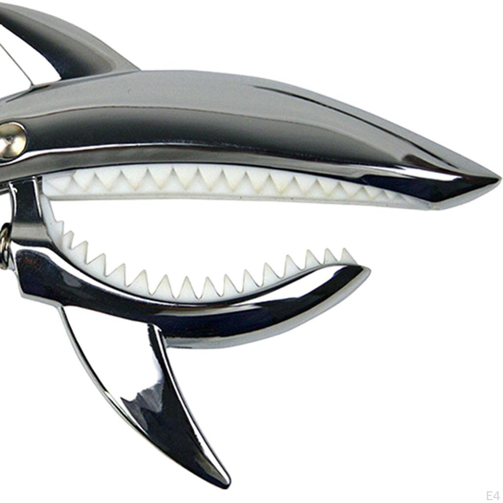 Guitar Capo Cute Shaped with Storage Pouch Zinc Alloy Tone Clip Spring for Acoustic Bass