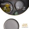 2 Pack Stoneware Salad Plates Microwave Dishwasher Freezer Safe Round Dinnerware Versatile Use Elegant Design Easy Clean