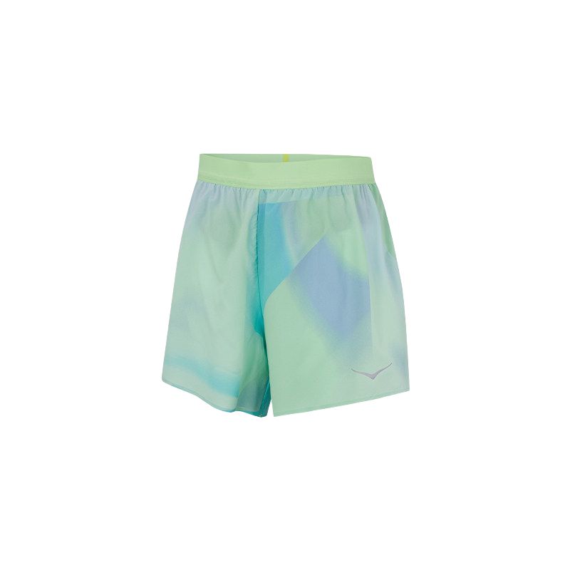 Hoka One One Ss25 Glide 5 Shorts With Brief Simple Comfortable Breathable Versatile Sports Shorts Men Shorts Light-Green 1151077P