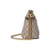 Gucci Ophidia Double G Logo Zipper Closure Canvas And Leather Crossbody Bag Mini Women bags Beige Ebony 781397-96IWG-8745