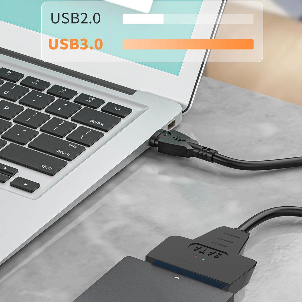 SATA To USB 3.0 Adapter Type C To SATA Cable 5Gbps High Speed Data Transmission SATA Adapter For 2.5 Inch HDD SSD Hard Drive