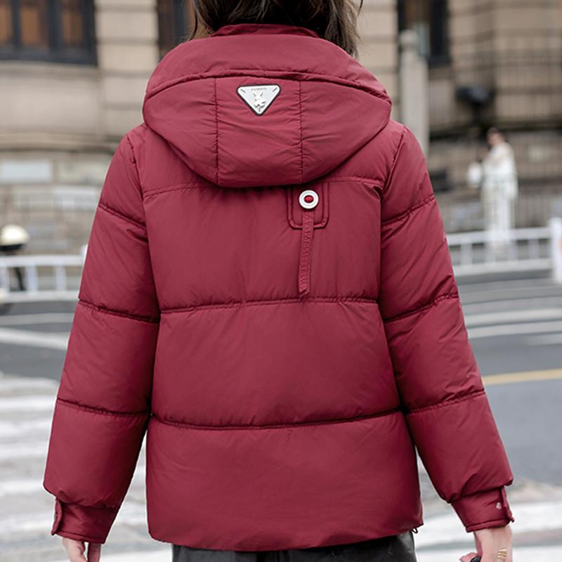 Fashion Women's Winter Jackets Hooded Casual Short Parka Female Long Sleeve Warm Coat