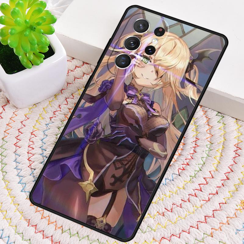 Anime Genshin Impact Fischl Soft Phone Case for Samsung Galaxy Note 10 Pro S26 Ultra S23 S24 FE S25 S21 S22 PLUS Shockproof Cove