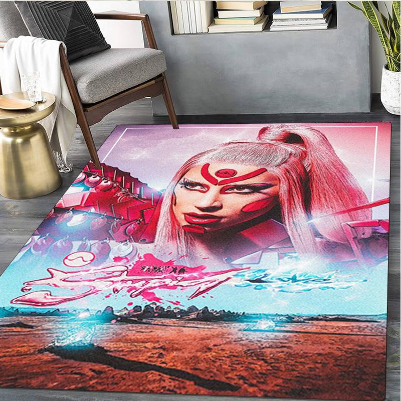 Tappeto Lady Gaga - Tappeto per la casa Tappeto decorativo per ufficio Per soggiorno Camera da letto Zerbino Tappeto da pavimento Tappeto per area sedia da computer