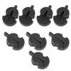 8Pcs Violin Mute Adjustable Rubber Silencer Single Hole Practice Parts Accessories Black