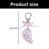 Cute Kawaii Japanese Style Keychain Bag Decoration with Angel Wing Bowknot Charm for Girls Fashion Accessory