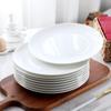 Pure White Ceramic Dinner Plate Set