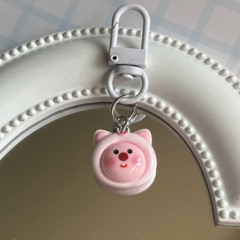 Cute Resin Keychain Loopy Keychain Resin Cartoon Doll Pendant Cute Accessories Perfect Gift for Woman Girls Children