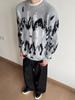 Unisex Retro Colorblock Faux Nerzfell Pullover - Locker, Lässig Rundhals Strickware
