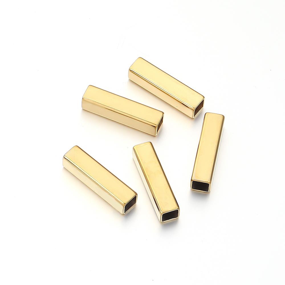 5/10 Stück Edelstahl-Röhrchenperlen, gerade, lange, lose Abstandshalterperlen für die Schmuckherstellung, DIY-Halsketten-Armband-Zubehör