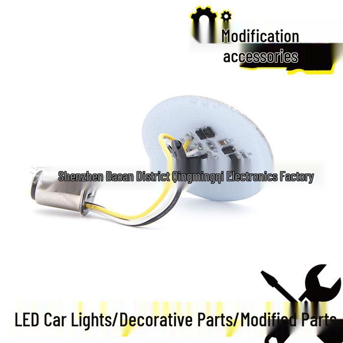 Harley Motorcycle LED Front Signal Light - White/Yellow Daytime Running & Turn Signal