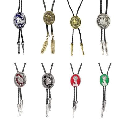 Laccio di Scarpa Intrecciato Lupo Fascino Cravatta Bolo Collana da Collo da Cowboy